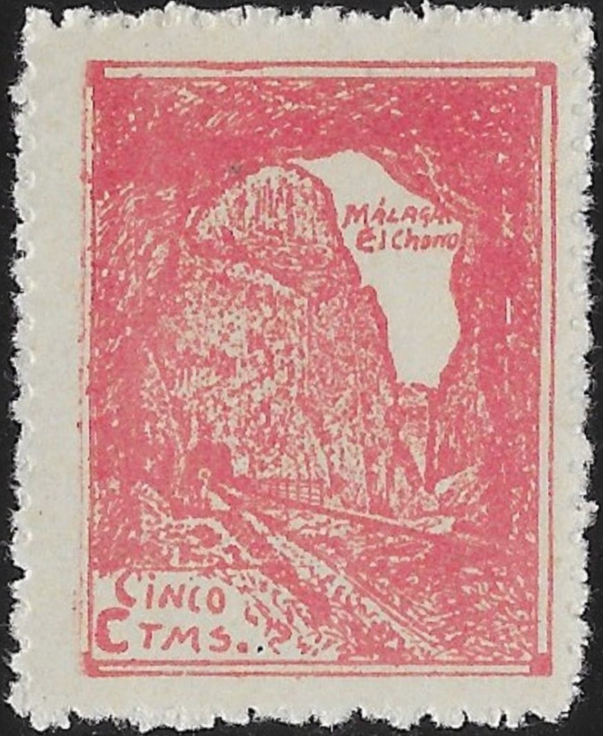 Spain Spanish Espana sellos postales Guerra Civil War El Chorro Malaga Province stamps